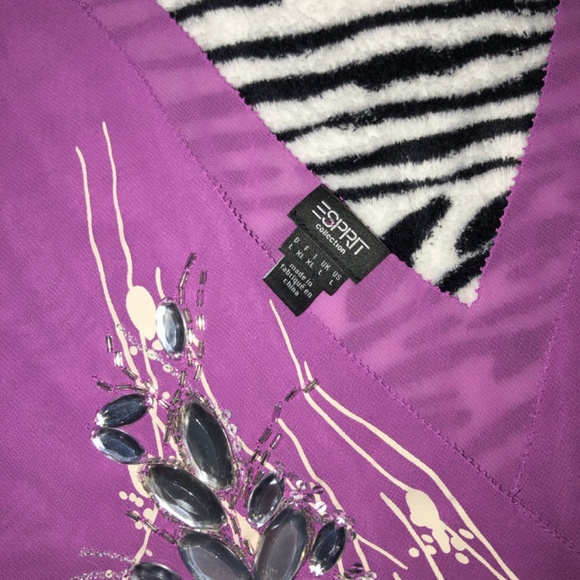 sheer beaded tank top with rhinestones and abstract floral details - Picture 3 of 7